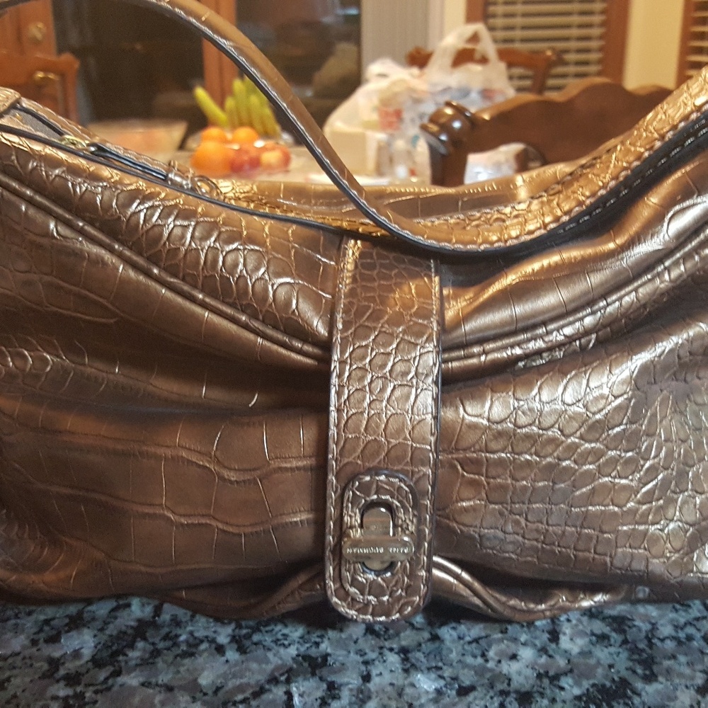Brand new W Tags Dana Buchman bronze vinyl purse vegan leather